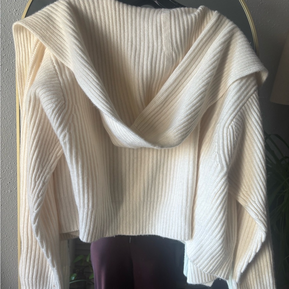 Naked Cashmere Ribbed Open-Front Hooded Sweater – Size XS - Picture 3 of 3